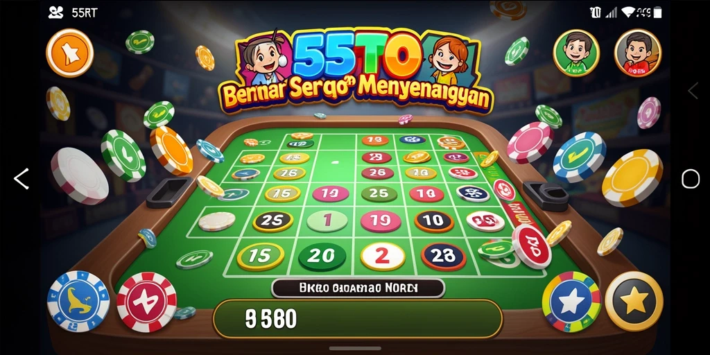 Tampilan utama gameplay Bingo di 55RT dengan grafik menarik.