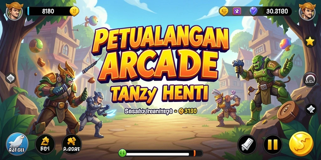 Screenshot gameplay 8180 menunjukkan aksi seru dalam petualangan Arcade.