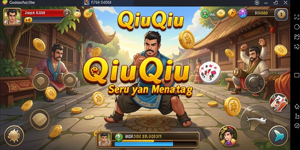 Tampilan gameplay mendebarkan dari game QiuQiu 8768.