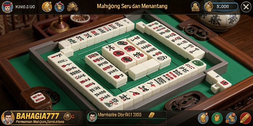 Tampilan seru gameplay Mahjong di BAHAGIA777.