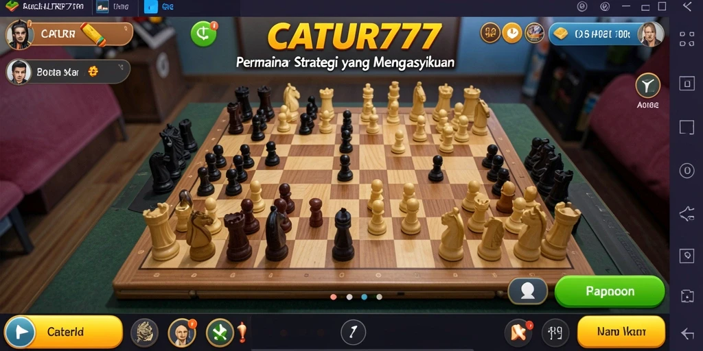Tampilan menarik dari permainan catur strategi CATUR777.