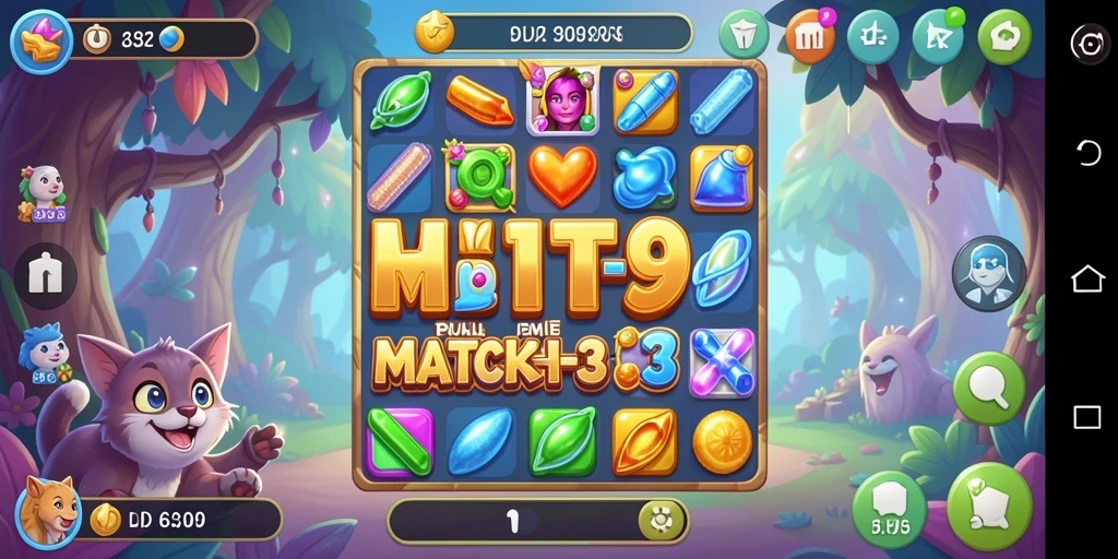 Gameplay seru HIT9 dengan tantangan Match-3 yang mengasyikkan.