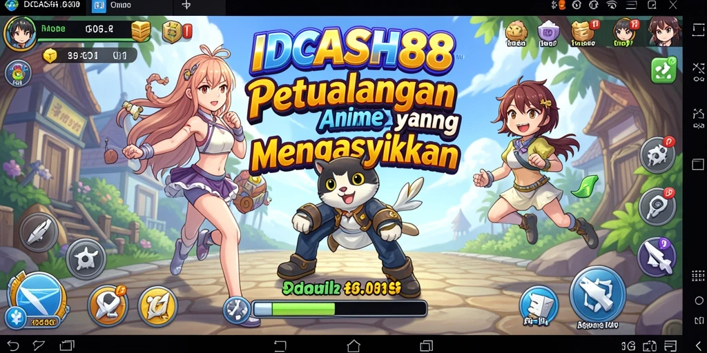 Gameplay IDCASH88 yang menampilkan aksi seru dan karakter anime yang menarik.