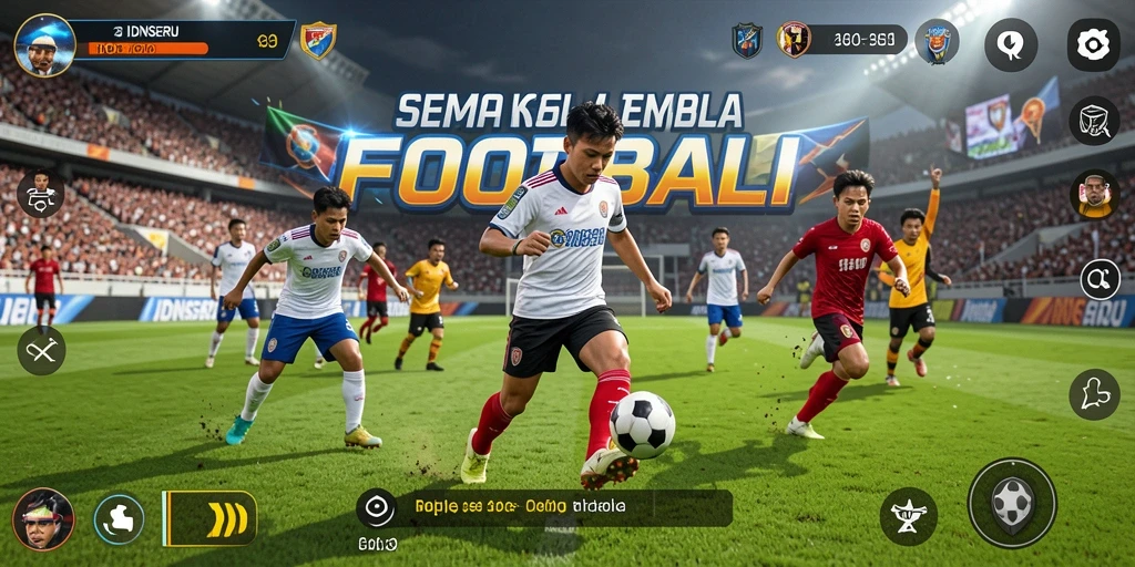 Tampilkan pengalaman gameplay sepak bola yang mendebarkan dalam IDNSERU.