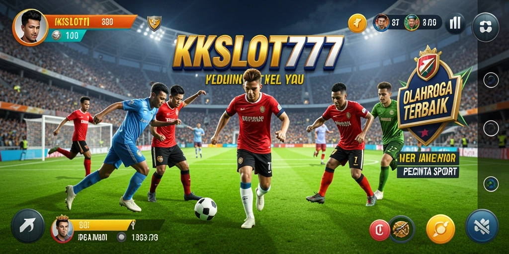 Screenshot utama KKSLOT777 menampilkan aksi seru dalam pertandingan olahraga.