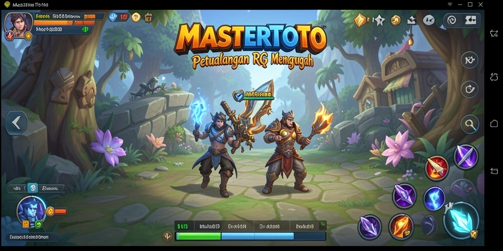 Screenshot gameplay MASTERTOTO menampilkan aksi RPG yang seru.