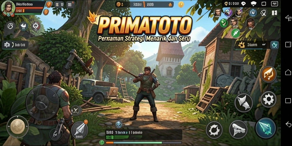 Tangkapan layar utama menampilkan gameplay seru PRIMATOTO.