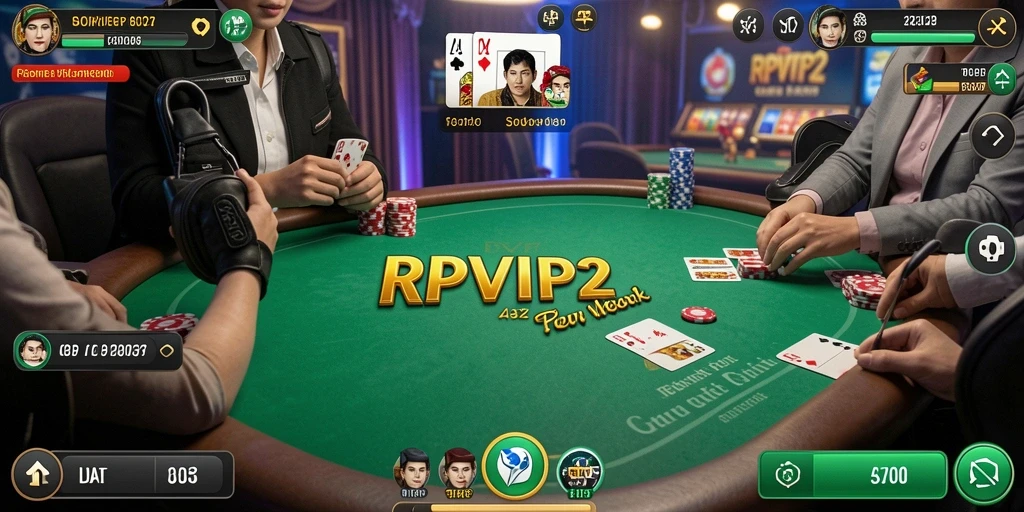 Tampilan gameplay Poker yang mendebarkan di RPVIP2.