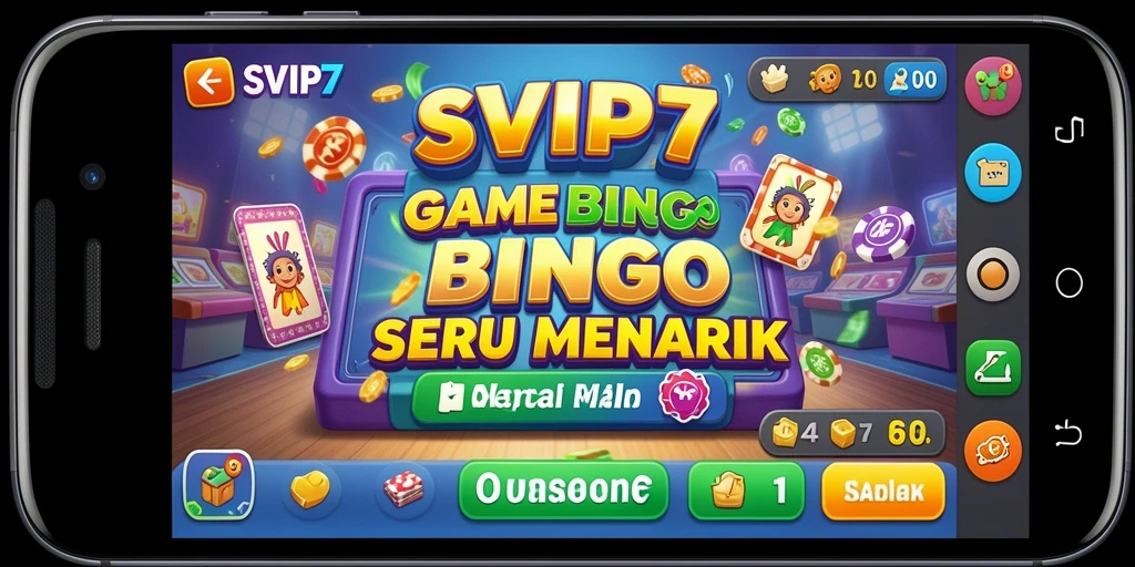 Tampilan gameplay SVIP7 bingo yang penuh warna dan interaktif.