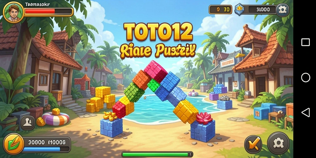 Screenshot gameplay menampilkan tantangan puzzle seru TOTO12.